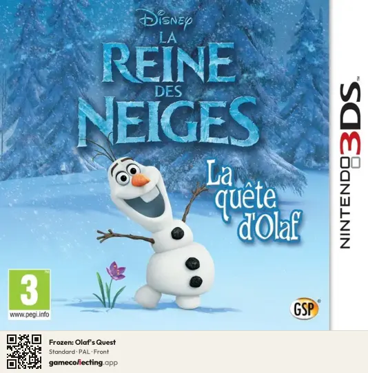 Frozen: Olaf's Quest Nintendo 3DS, PAL box front