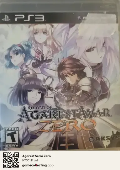 Agarest Senki Zero PlayStation 3, NTSC box front