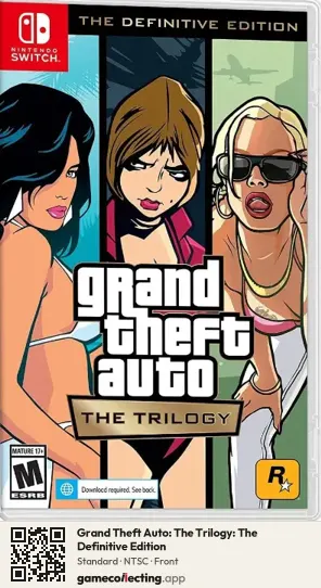 Grand Theft Auto: The Trilogy: The Definitive Edition Nintendo Switch, NTSC box front