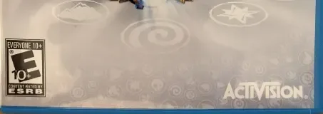 Skylanders: Giants, the ESRB box on its front
