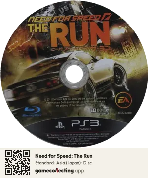 Need for Speed: The Run PlayStation 3, Asia disc