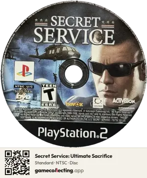 Secret Service: Ultimate Sacrifice PlayStation 2, NTSC disc