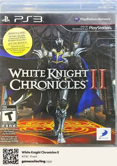 White Knight Chronicles II PlayStation 3, NTSC box front