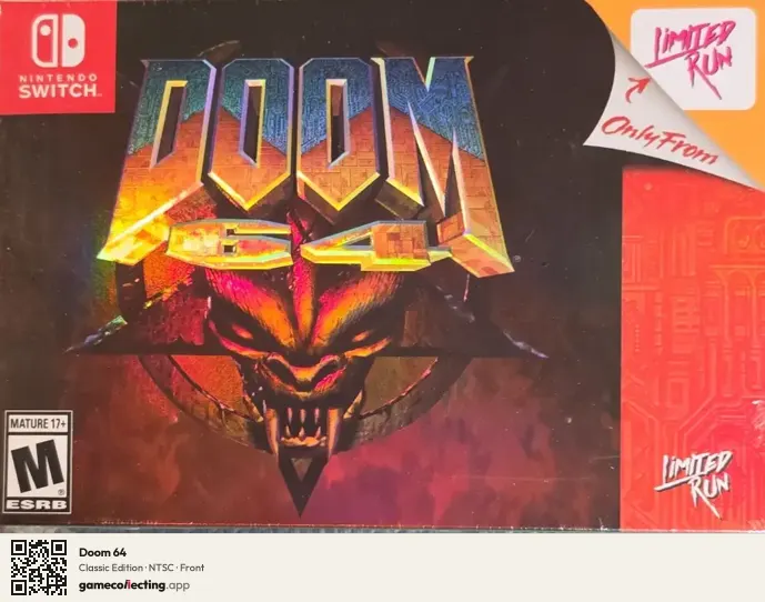 Doom 64 Nintendo Switch, NTSC box front