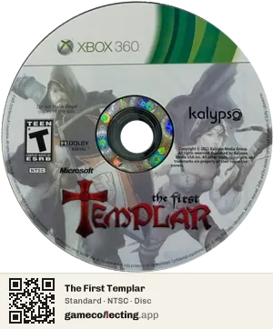 The First Templar Xbox 360, NTSC disc