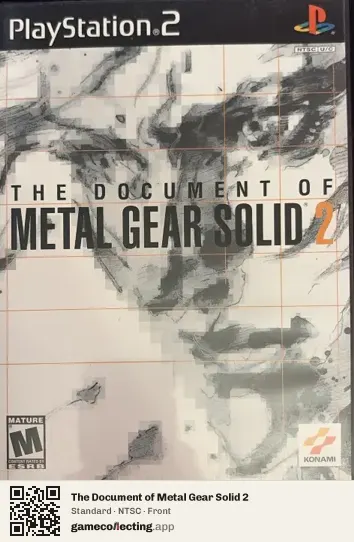 The Document of Metal Gear Solid 2 PlayStation 2, NTSC box front
