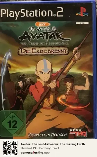Avatar: The Last Airbender: The Burning Earth PlayStation 2, Germany box front