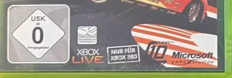 Forza Motorsport 2, the USK square on its front