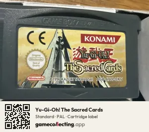 Yu-Gi-Oh! The Sacred Cards Game Boy Advance, PAL cartridge label