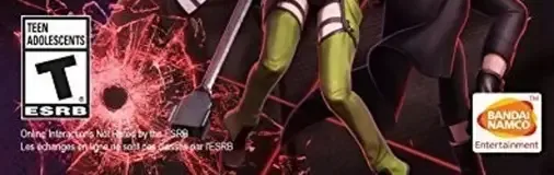 Sword Art Online: Fatal Bullet, the ESRB box on its front