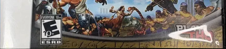Age of Empires: Mythologies, the ESRB box on its front