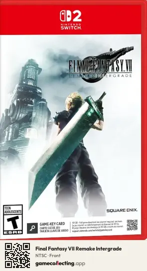 Final Fantasy VII Remake Intergrade Nintendo Switch 2, NTSC box front