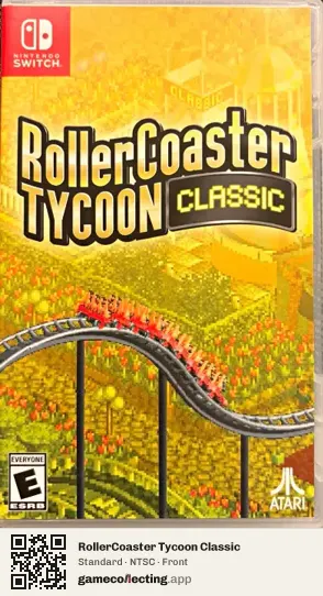 RollerCoaster Tycoon Classic Nintendo Switch, NTSC box front
