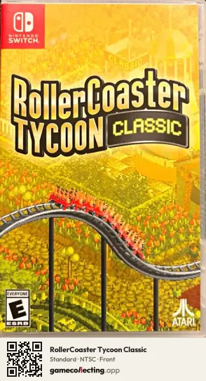 RollerCoaster Tycoon Classic Nintendo Switch, NTSC box front