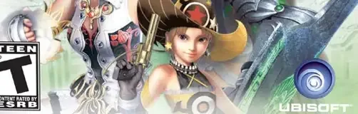 Enchanted Arms, the ESRB box on its front