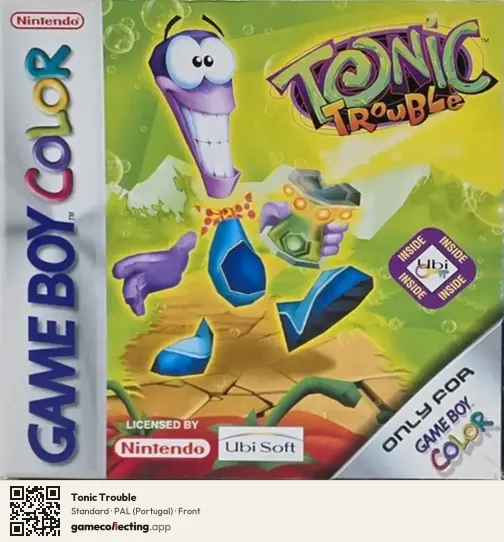 Tonic Trouble Game Boy Color, Portugal box front