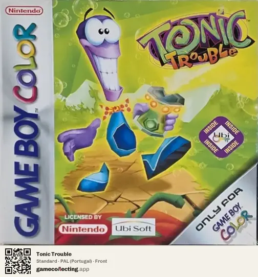 Tonic Trouble Game Boy Color, Portugal box front