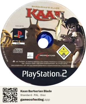 Kaan Barbarian Blade PlayStation 2, PAL disc