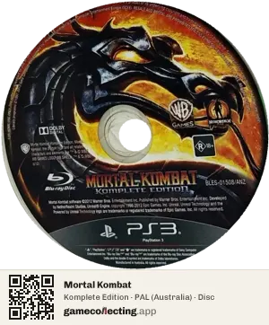Mortal Kombat PlayStation 3, PAL disc