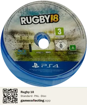 Rugby 18 PlayStation 4, PAL disc