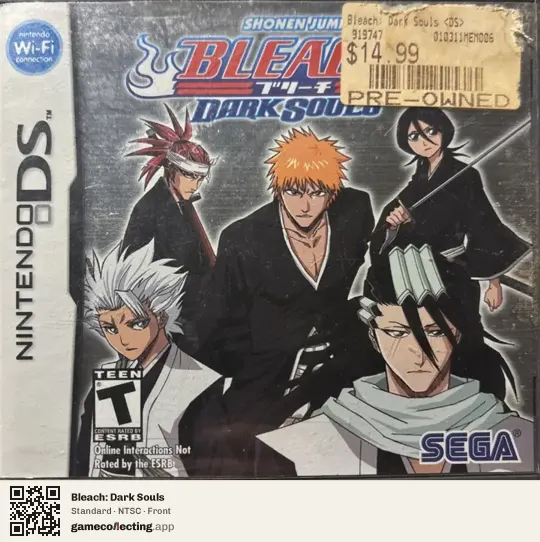 Bleach: Dark Souls Nintendo DS, NTSC box front