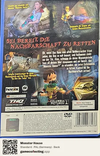 Monster House PlayStation 2, Germany box back