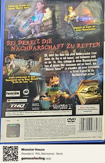 Monster House PlayStation 2, Germany box back