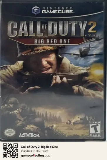 Call of Duty 2: Big Red One Nintendo GameCube, NTSC box front