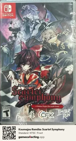 Koumajou Remilia: Scarlet Symphony Nintendo Switch, NTSC box front