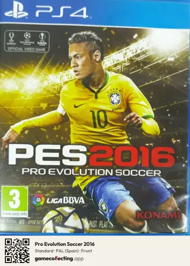 Pro Evolution Soccer 2016 PlayStation 4, Spain box front