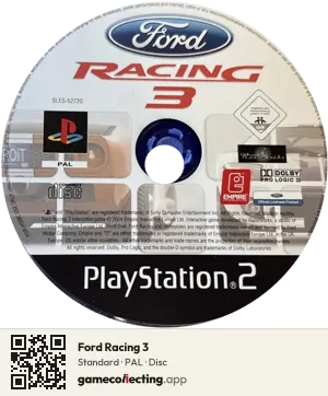 Ford Racing 3 PlayStation 2, PAL disc