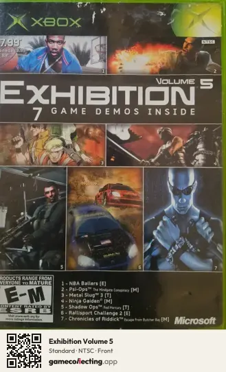 Exhibition Volume 5 Xbox, NTSC box front