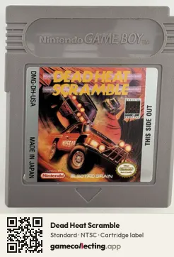 Dead Heat Scramble Game Boy, NTSC cartridge label