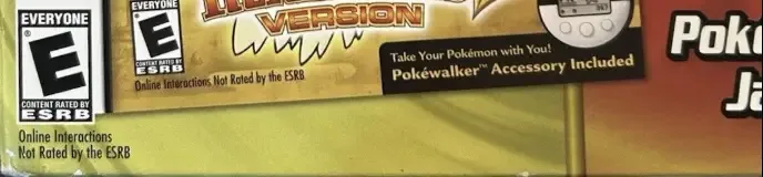 Pokémon HeartGold Version, the ESRB box on its front
