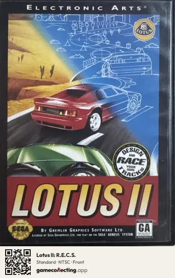 Lotus II: R.E.C.S. Sega Mega Drive / Genesis, NTSC box front