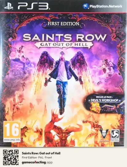 Saints Row: Gat out of Hell PlayStation 3, PAL box front