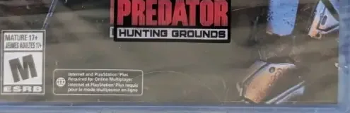 Predator: Hunting Grounds, the ESRB box on its front