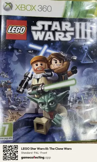 LEGO Star Wars III: The Clone Wars Xbox 360, PAL box front