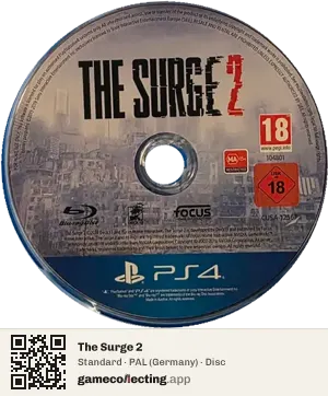The Surge 2 PlayStation 4, PAL disc