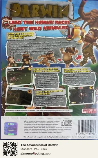 The Adventures of Darwin PlayStation 2, PAL box back