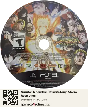 Naruto Shippuden: Ultimate Ninja Storm Revolution PlayStation 3, NTSC disc