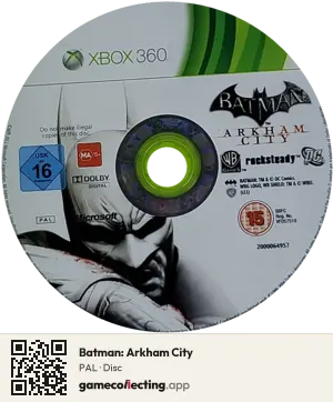 Batman: Arkham City Xbox 360, PAL disc