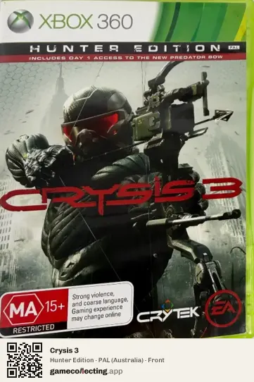 Crysis 3 Xbox 360, Australia box front