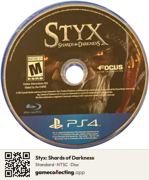 Styx: Shards of Darkness PlayStation 4, NTSC disc