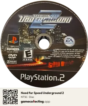 Need for Speed Underground 2 PlayStation 2, NTSC disc