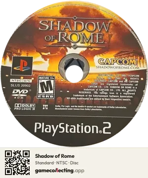 Shadow of Rome PlayStation 2, NTSC disc
