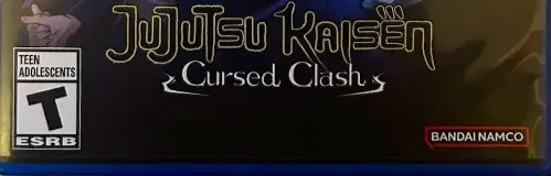 Jujutsu Kaisen: Cursed Clash, the ESRB box on its front