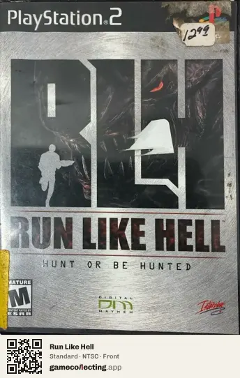 Run Like Hell PlayStation 2, NTSC box front