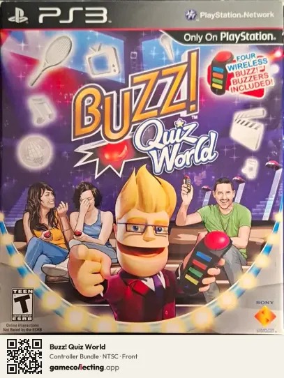 Buzz! Quiz World PlayStation 3, NTSC box front