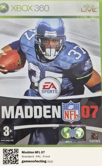 Madden NFL 07 Xbox 360, PAL box front